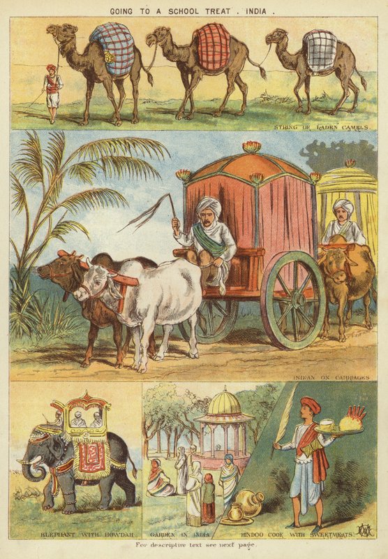 Menee kouluun, Intia (chromolitho) tekijältä English School
