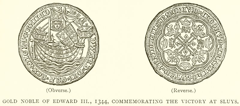Edward III:n kultaaatelinen, 1344, Sluysin voiton muisto tekijältä English School