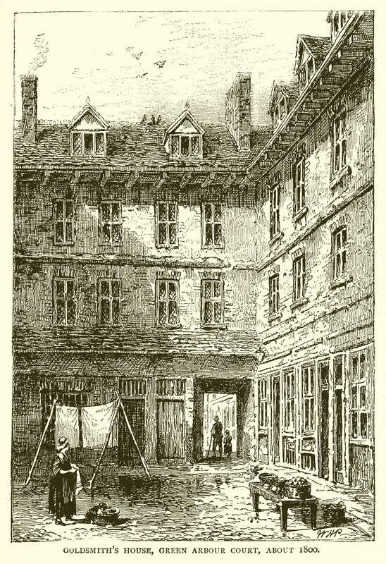 Goldsmiths House, Green Arbor Court, noin 1800 tekijältä English School