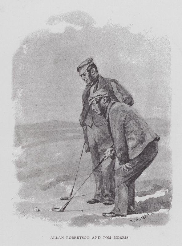 Golf: Allan Robertson ja Tom Morris (litho) tekijältä English School