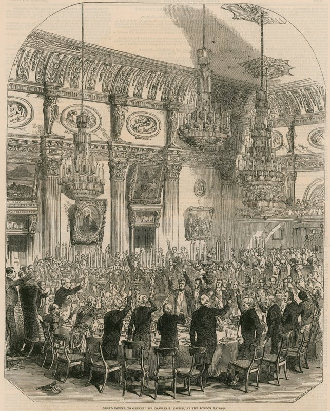 Suuri illallinen kenraali Sir Charles J Napierille London Tavernissa, Lontoossa tekijältä English School