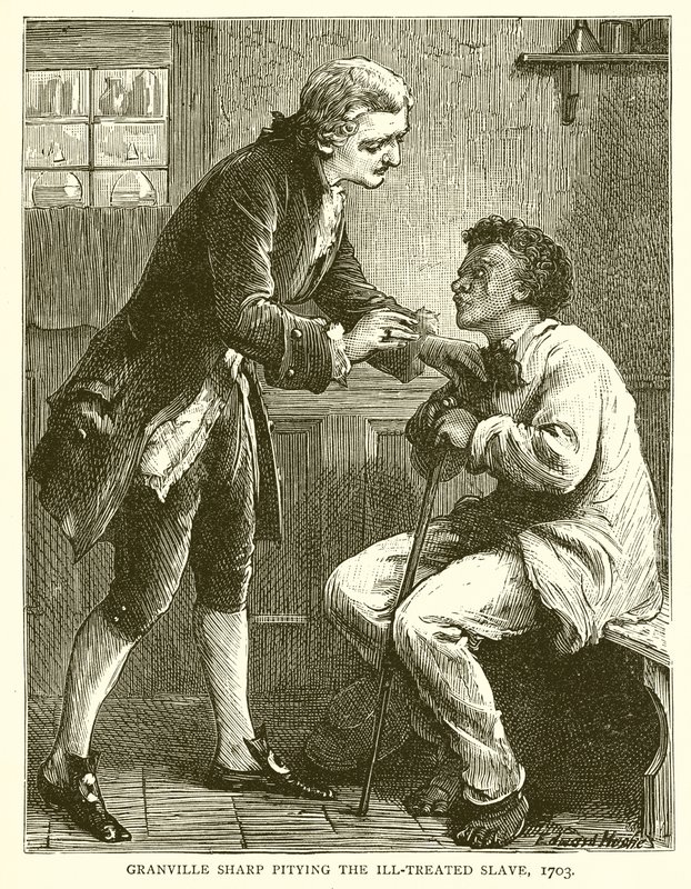 Granville Sharp sääli huonosti kohdeltua orjaa, 1703 tekijältä English School