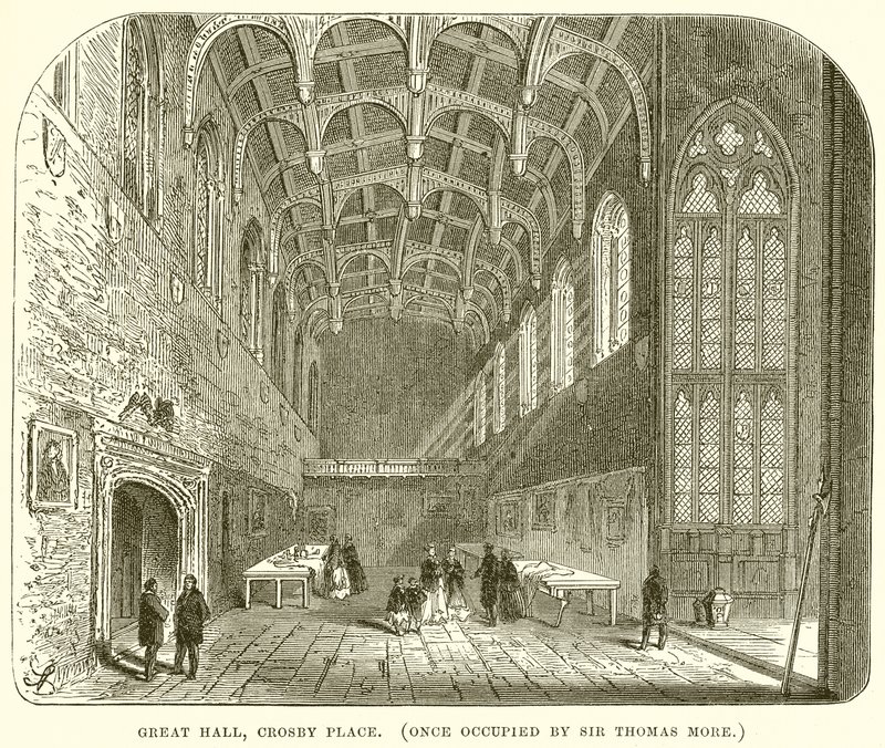 Suuri sali, Crosby Place. (Sir Thomas Moren käytössä kerran) tekijältä English School