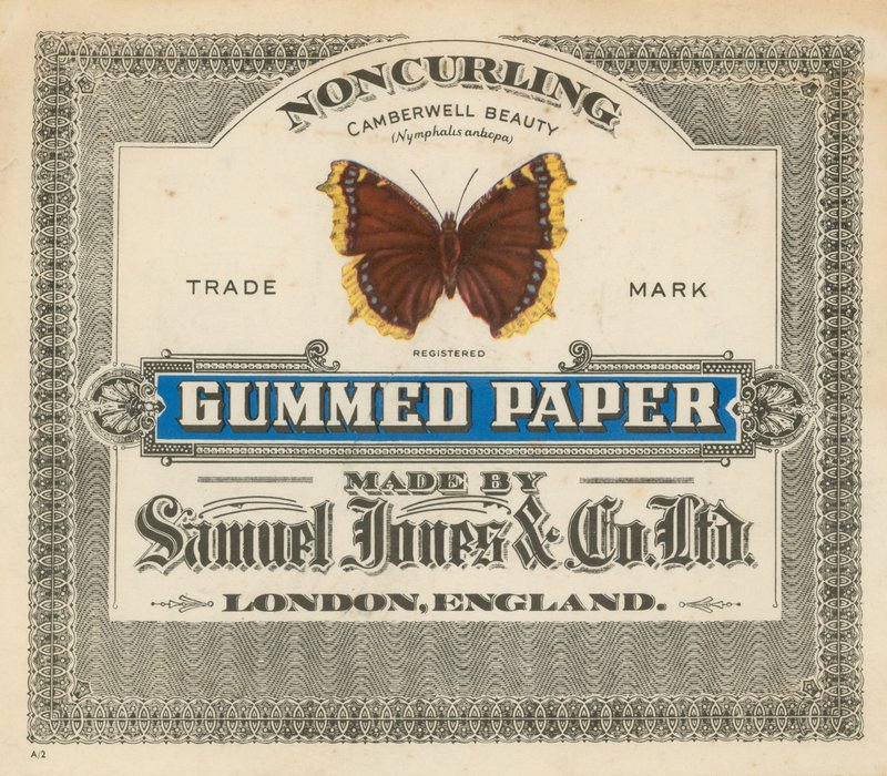 Gummed Paper, valmistaja Samuel Jones & Co Ltd, Lontoo tekijältä English School