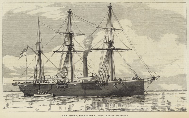 HMS Condor, komentaja Lord Charles Beresford (kaiverrus) tekijältä English School