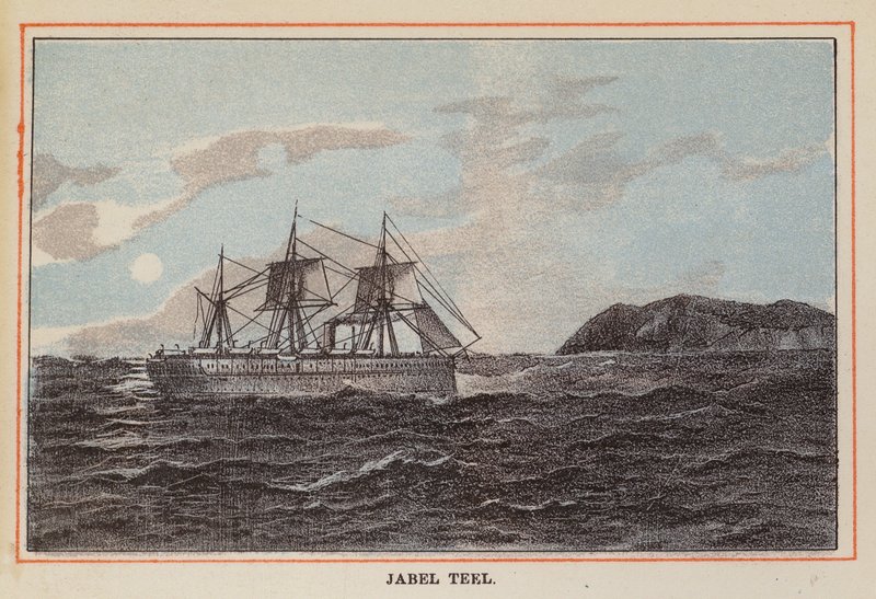 HM Indian Troop-Ship: Jabel Teel (värillinen kaiverrus). tekijältä English School