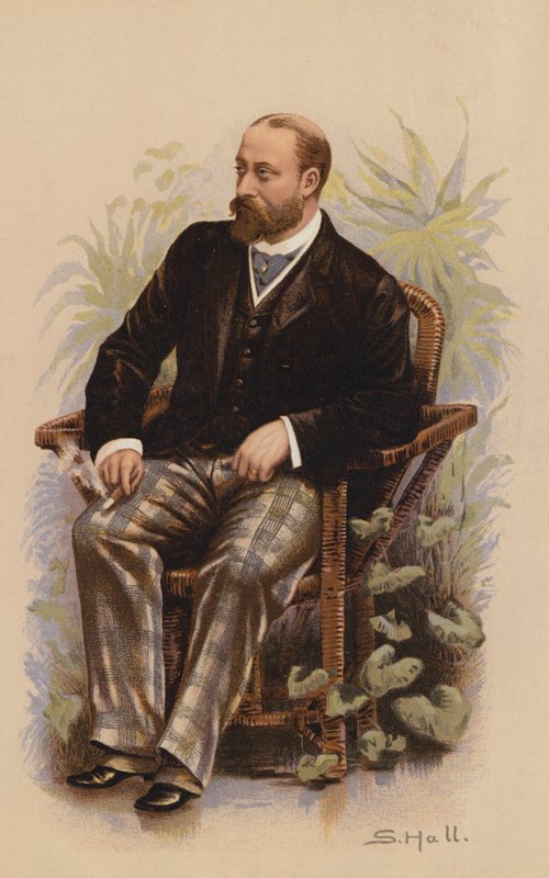 Hänen korkeutensa Walesin prinssi, tuleva kuningas Edward VII (värilitografia). tekijältä English School