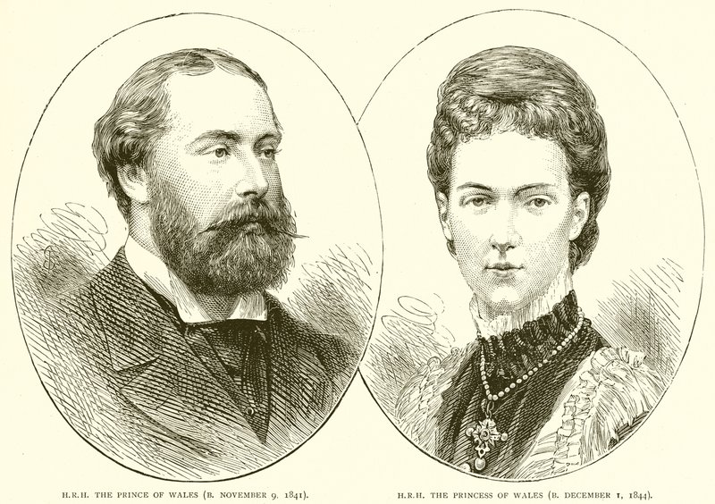 H.R.H. Walesin prinssi (s. 9. marraskuuta 1841). H.R.H. Walesin prinsessa (s. 1. joulukuuta 1844) tekijältä English School