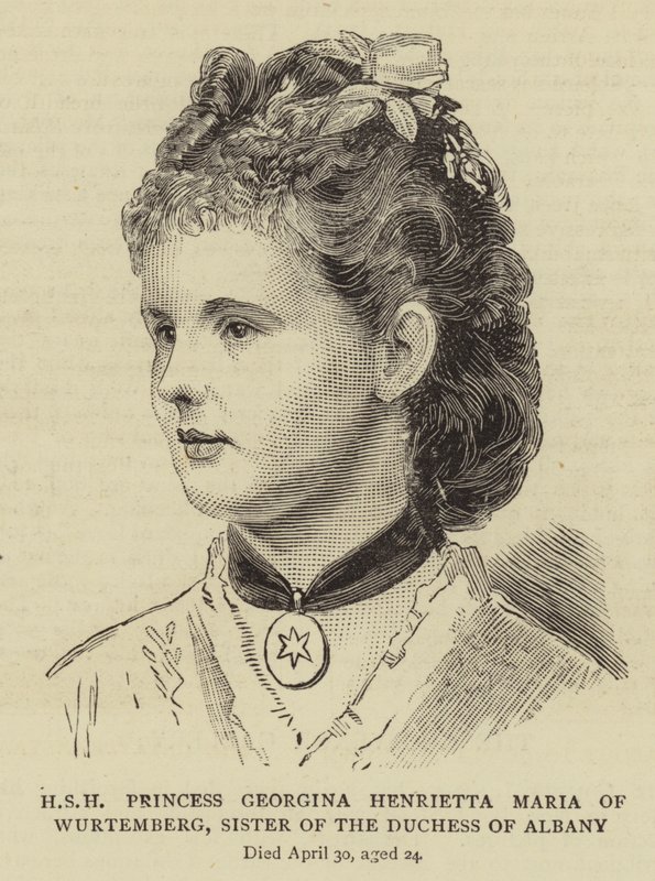 HSH Württembergin prinsessa Georgina Henrietta Maria, Albanyn herttuattaren sisar (kaiverrus) tekijältä English School
