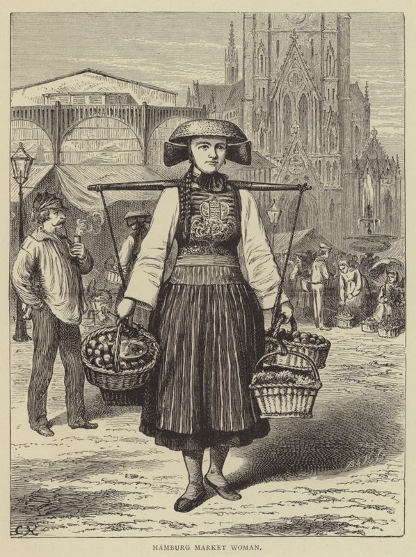 Hamburg Market Woman (kaiverrus) tekijältä English School