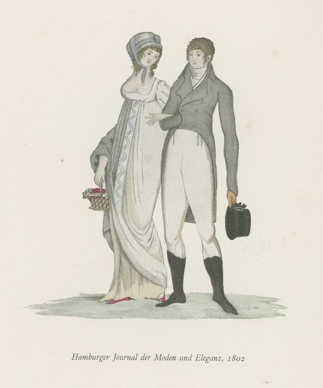 Hampurin muodin ja eleganssin lehti, 1802 tekijältä English School