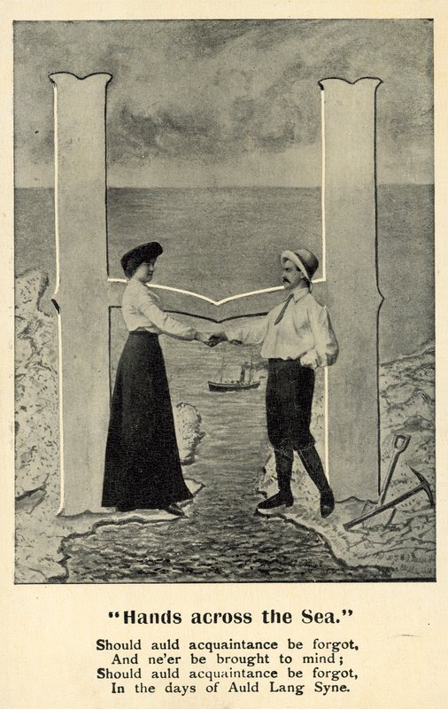 Kädet meren poikki (litho) tekijältä English School