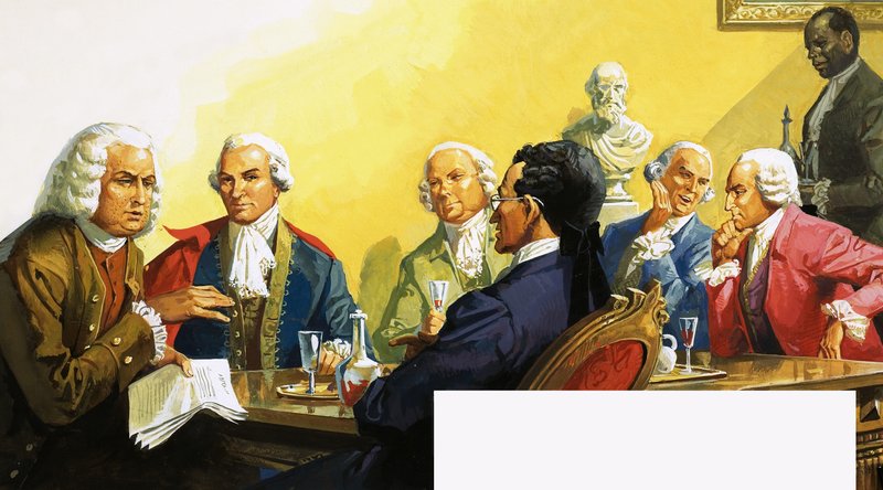 Hän maalasi kuvan sanoilla: James Boswell Literary Clubissa tekijältä English School