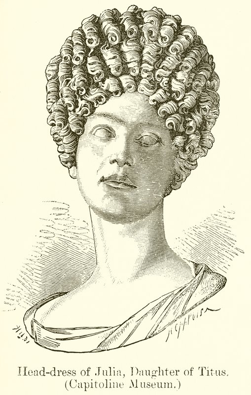 Julian, Tituksen tyttären, päämekko. (Capitoline Museum) tekijältä English School