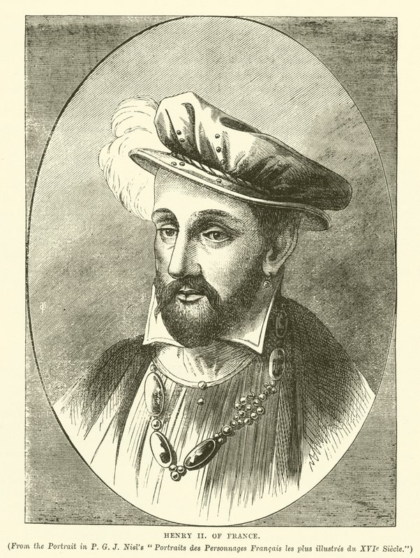 Henrik II Ranskalainen (kaiverrus) tekijältä English School