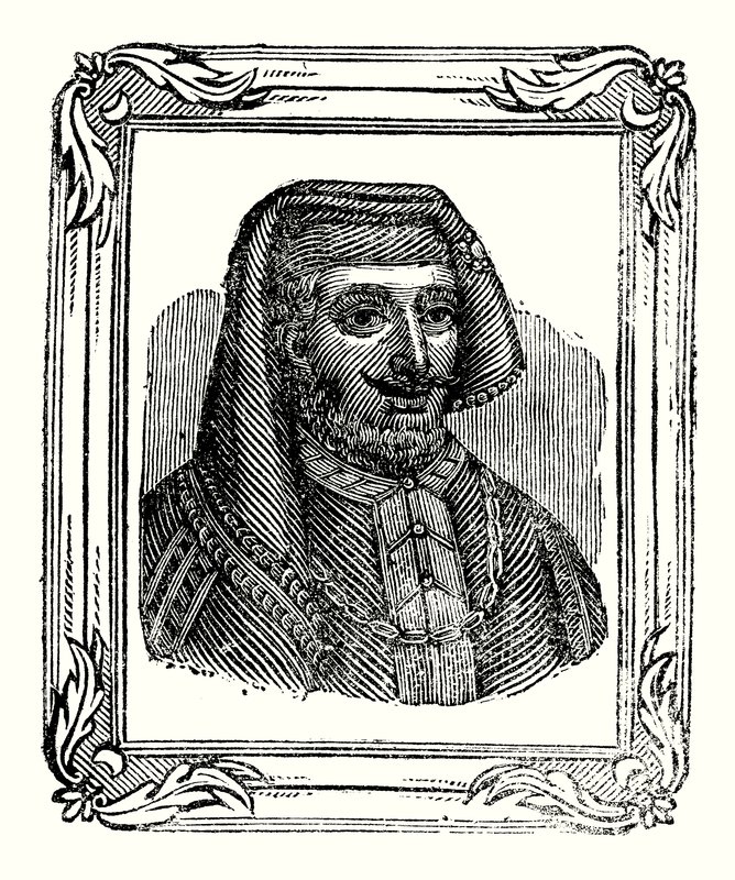 Henrik IV syntyi vuonna 1366, kruunattiin vuonna 1399 ja kuoli vuonna 1413 (kaiverrus) tekijältä English School