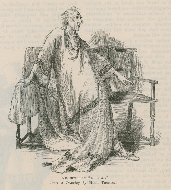 Henry Irving, näyttelijä, Ludvig XI tekijältä English School