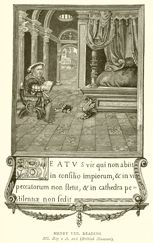 Henry VIII lukee tekijältä English School