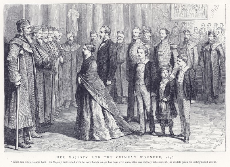 Hänen Majesteettinsa ja Krimin haavoittuneet, 1856 tekijältä English School