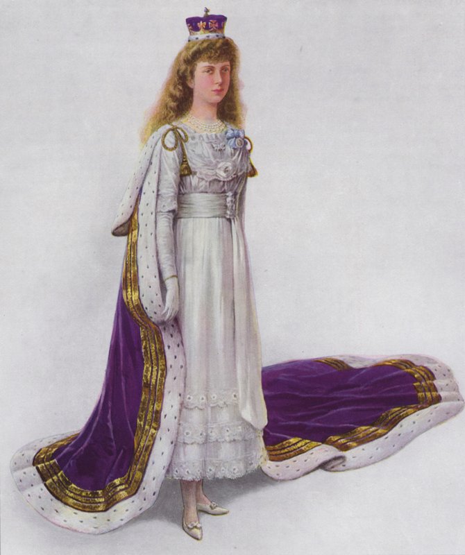 Hänen kuninkaallinen korkeutensa prinsessa Mary kruunajaviitassa tekijältä English School