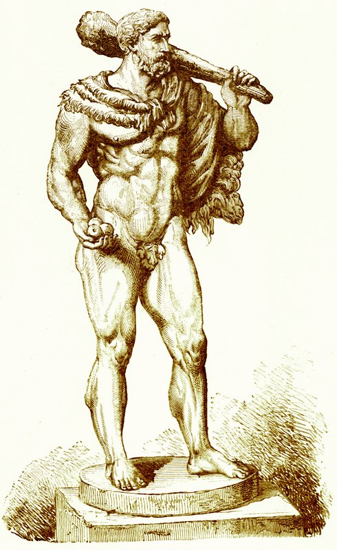 Hercules, Victor Duruyn kuvitus Rooman historiasta, julkaistu 1884 (digitaalisesti paranneltu kuva) tekijältä English School
