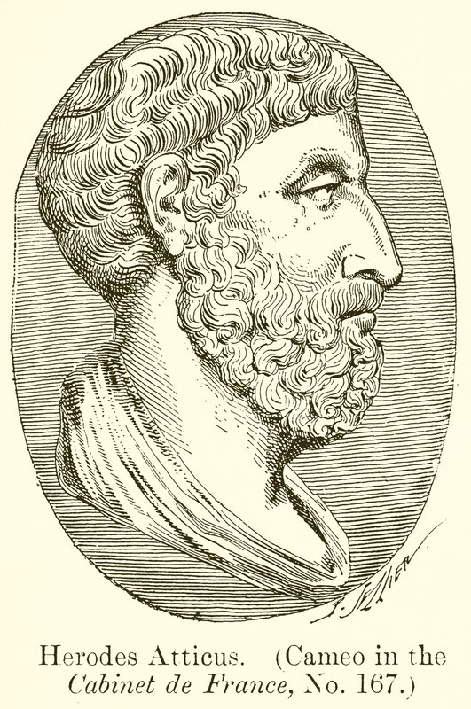 Herodes Atticus. (Cameo in the Cabinet de France, nro 167) tekijältä English School