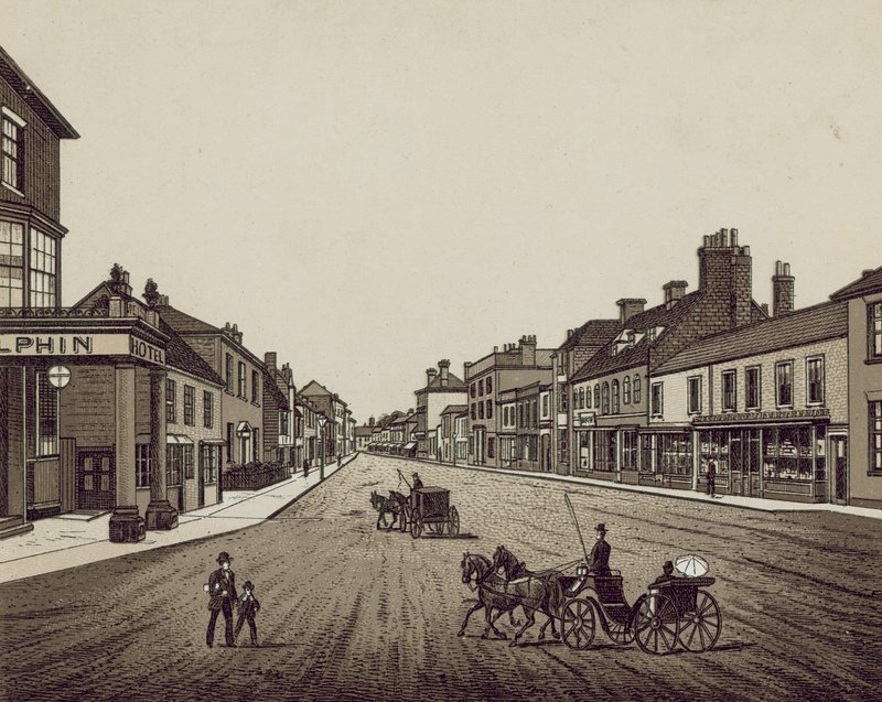 High Street, Petersfield (litografia) tekijältä English School