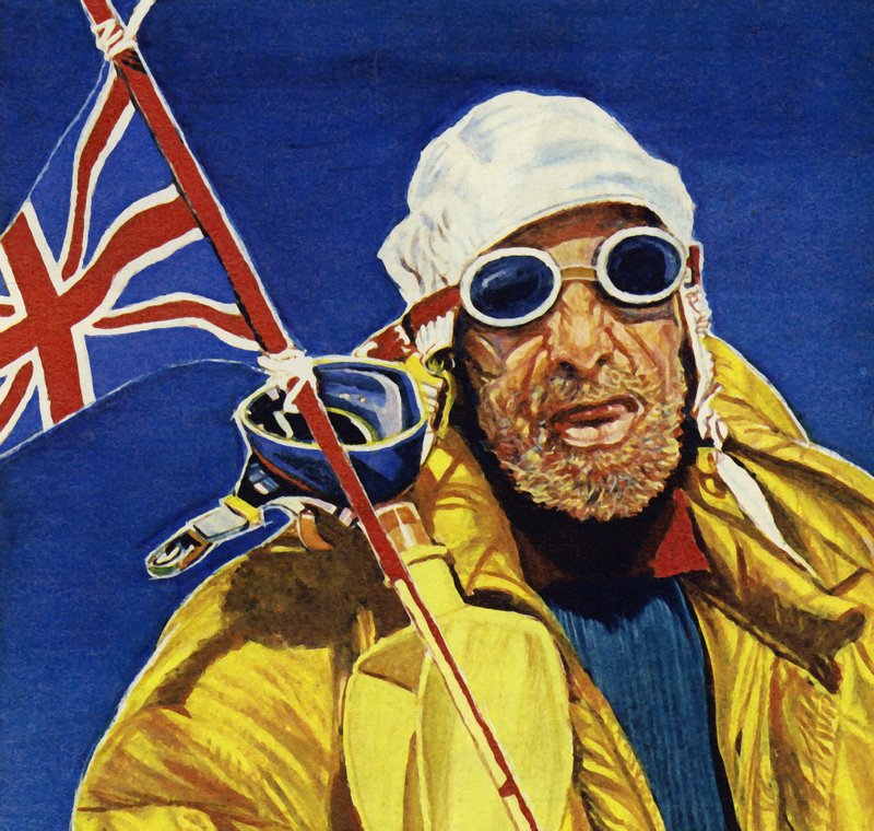 Hillary ja Tenzing saavuttivat Everestin ja Union Jack -planeetan huipulle tekijältä English School