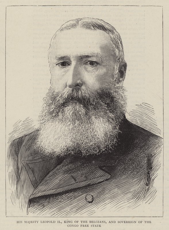 Hänen Majesteettinsa Leopold II, belgialaisten kuningas ja Kongon vapaavaltion suvereeni (kaiverrus) tekijältä English School