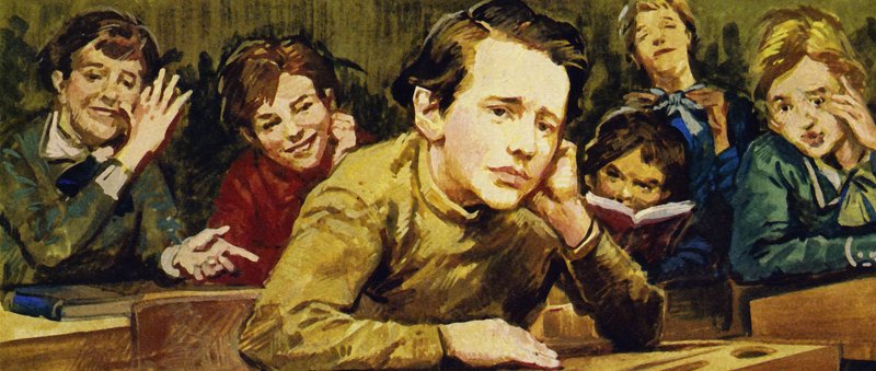Hänen oppilaidensa teki Tšaikovskin elämästä kurjuutta nauraen hänen yksinkertaisille, kotikudotuille vaatteilleen tekijältä English School