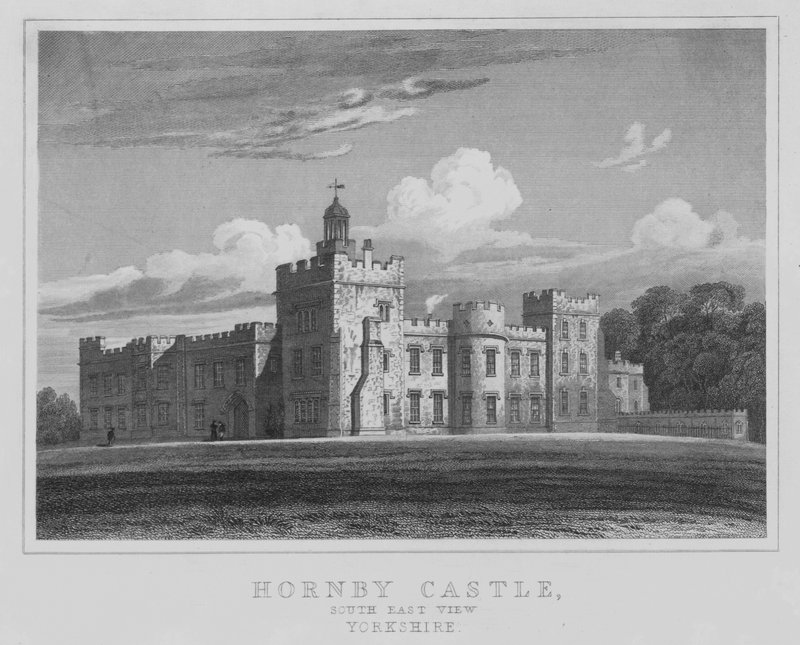 Hornby Castle, South East View, Yorkshire (kaiverrus) tekijältä English School