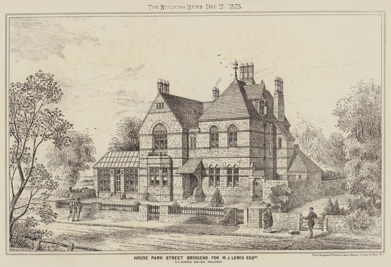 House Park Street Bridgend, W J Lewis Esquire (kaiverrus) tekijältä English School