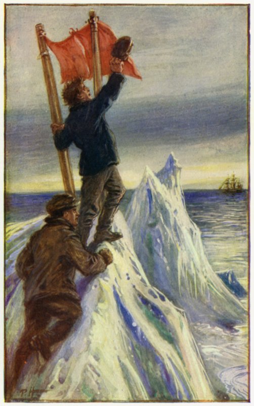 William H G Kingstonin kuvitus Peter The Whalerille (värilitho) tekijältä English School