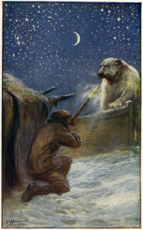 William H. G. Kingstonin kuvitus Peter The Whaler -teokseen (värilitro). tekijältä English School