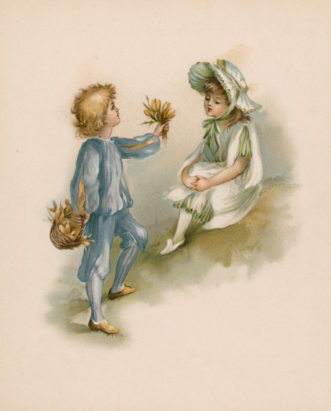 Illustration for Kukkien kieli (chromolitho) (kuvitus) tekijältä English School