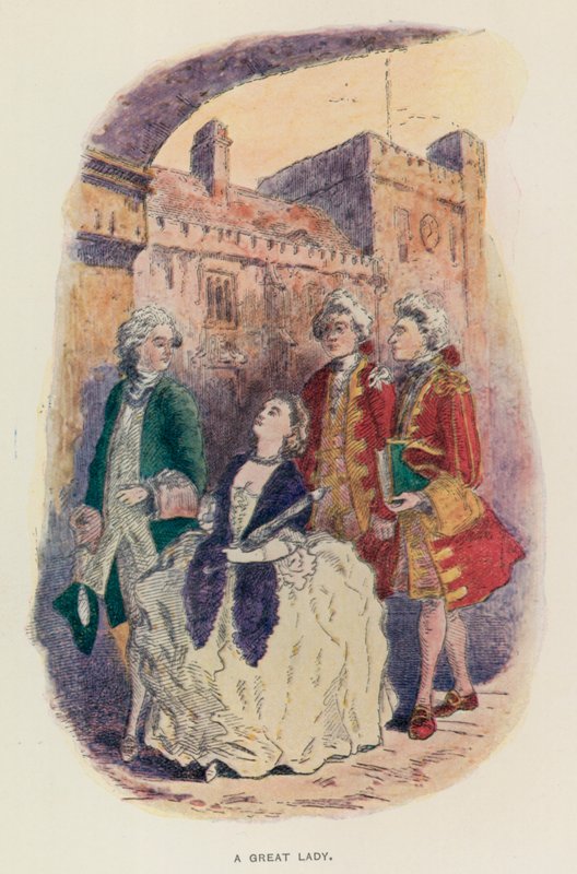 Thackerayn The Virginians -kirjan kuvitus (litografia) tekijältä English School