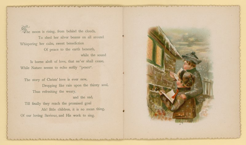 Dora Rossin kuvitus Tidings Of Joy -lehden kuvitukseen (värilitro). tekijältä English School