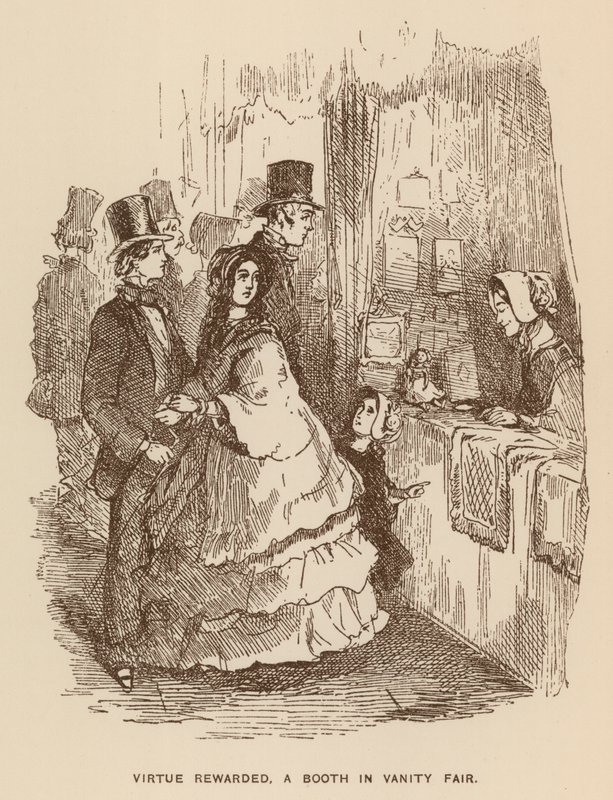 Kuvitus Thackerayn Vanity Fairille tekijältä English School