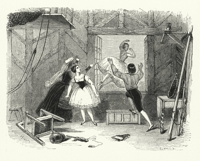 Kuvitus baletille, Ondine tai Naiad (kaiverrus) tekijältä English School