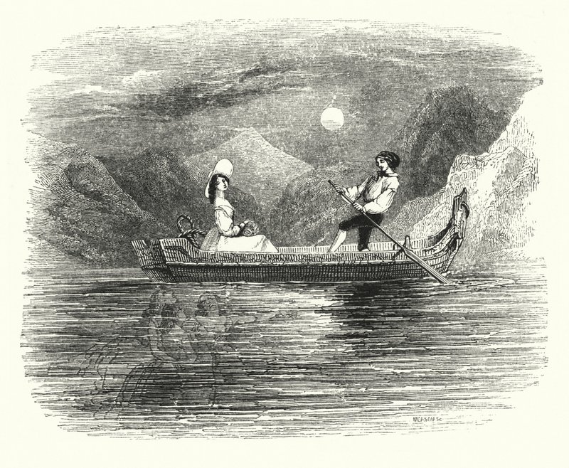 Kuvitus baletille, Ondine tai Naiad (kaiverrus) tekijältä English School