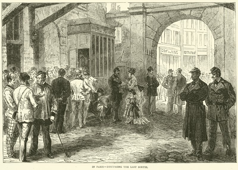 Pariisissa keskustelemassa viimeisestä lajittelusta joulukuussa 1870 tekijältä English School