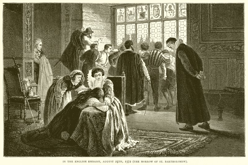 Englannin suurlähetystössä 25. elokuuta 1572 (St. Bartholomew Morrow) tekijältä English School