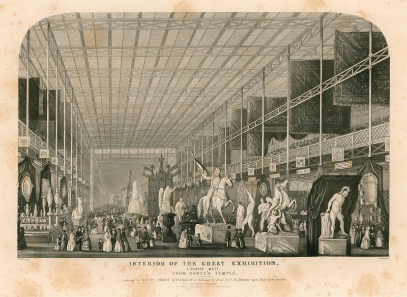 Dantes-temppelistä katsottuna länteen, suuri näyttely, 1851 tekijältä English School