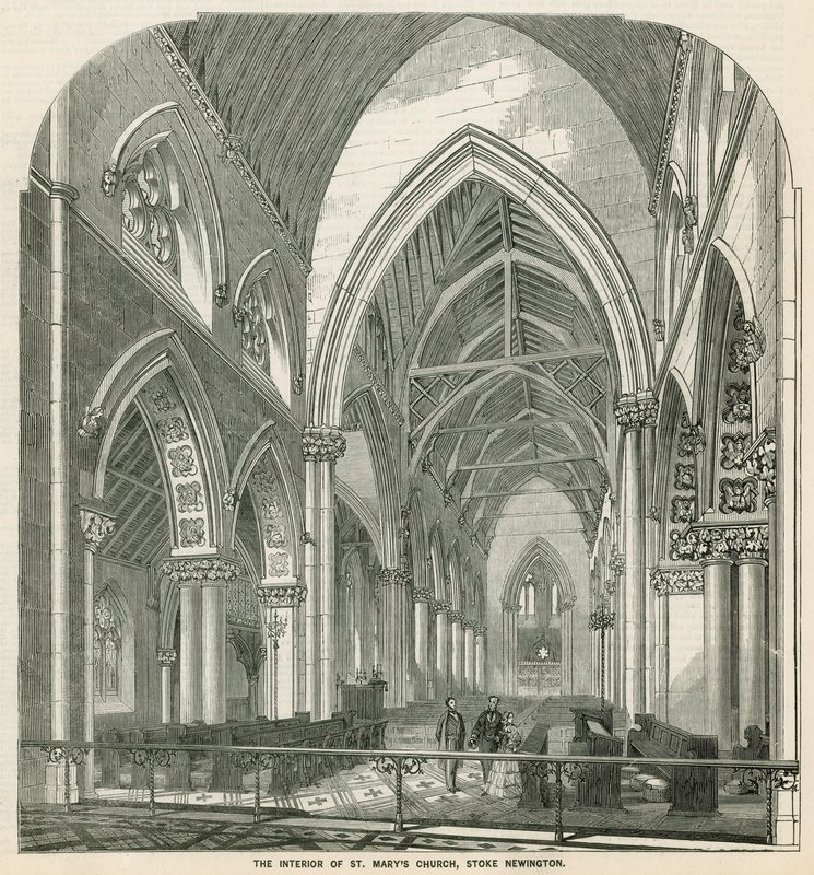 St Marys Churchin sisustus Stoke Newingtonissa tekijältä English School