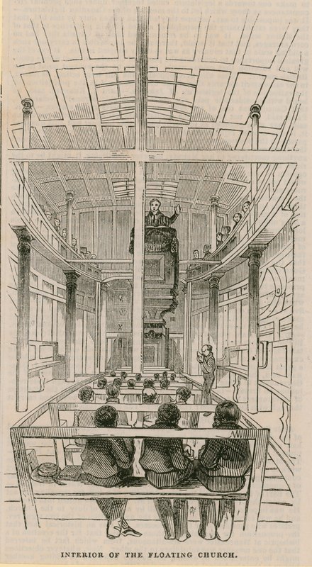 Kelluvan kirkon sisätilat tekijältä English School