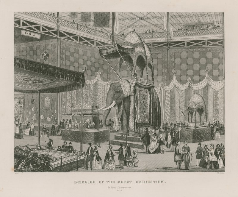 Suuren näyttelyn sisustus, 1851, Intian osasto tekijältä English School