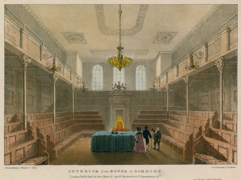 Lontoon Westminsterin alahuoneen sisätilat tekijältä English School