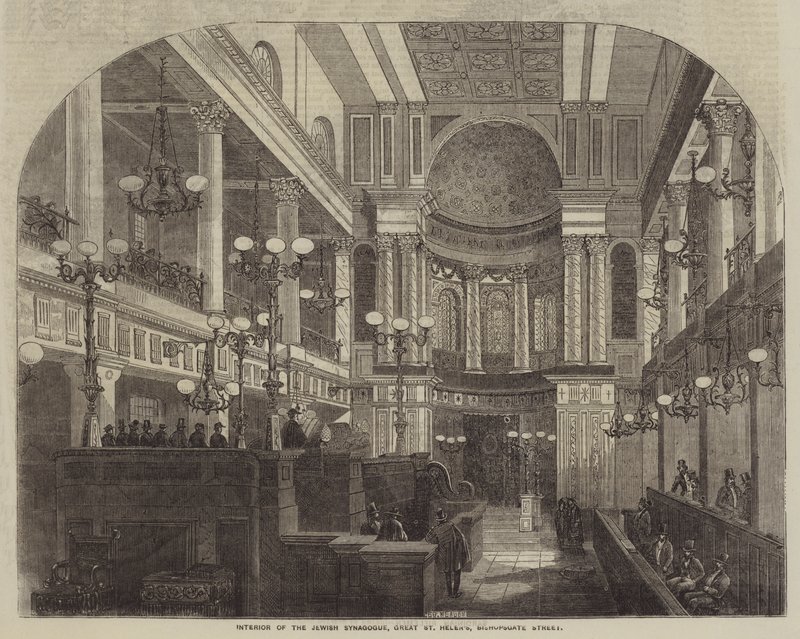 Juutalaisen synagogan sisätilat, Great St Helen