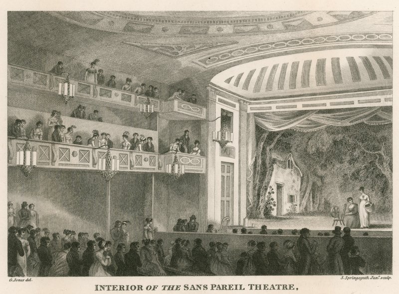 Sans Pareil -teatterin (Adelphi Theatre), Lontoon sisustus tekijältä English School