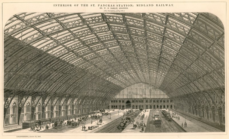 St Pancrasin rautatieaseman sisätilat - Midland Railway tekijältä English School
